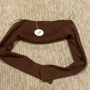 Isalis brown long sleeve shrug